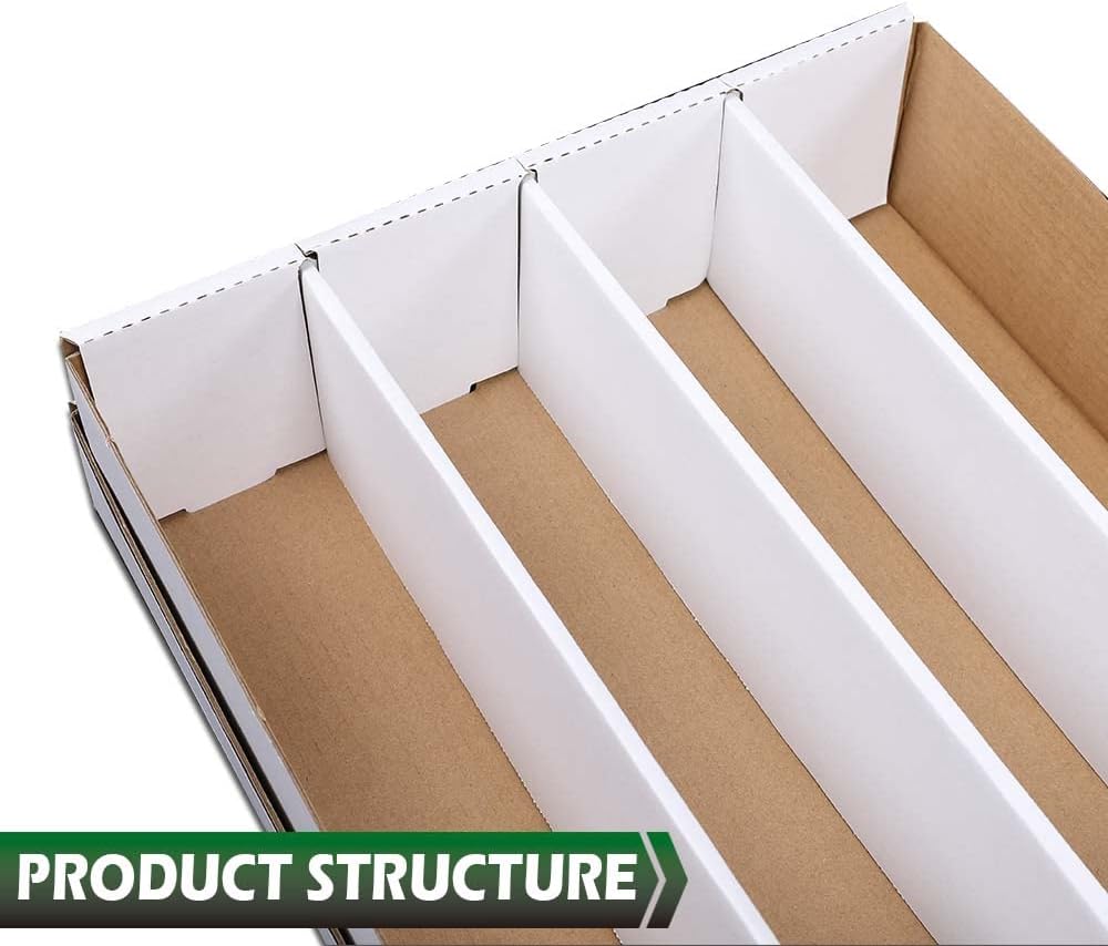 GRAND ORANGE 4 ROW 3200 Count Trading Card Storage Box, Sports & Trading Card Storag, Monster Shoe Box Card Storage Box