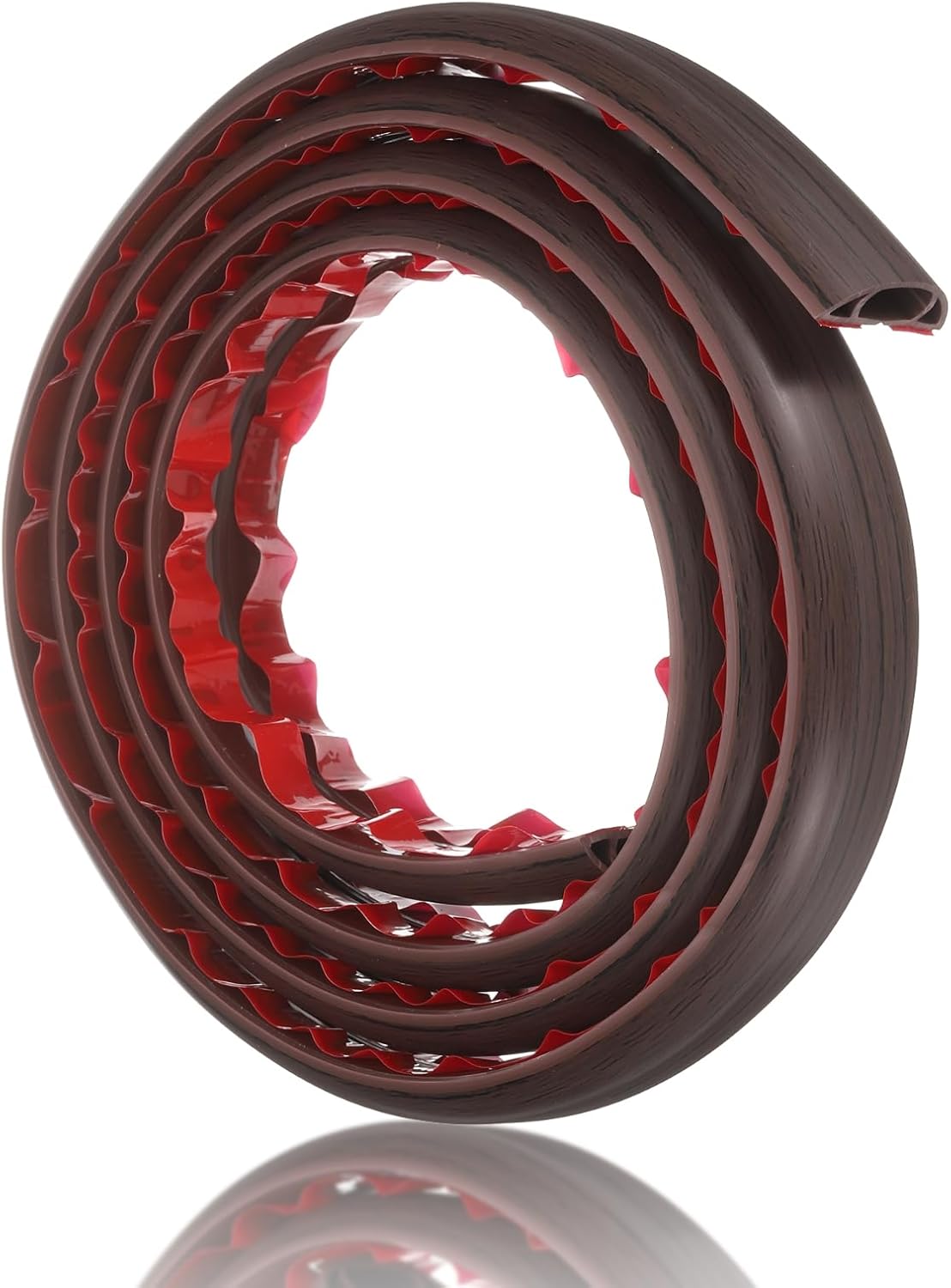 HARFINGTON 6ft Cord Cover Floor W0.6 x H0.33 Inner Channel PVC Hide Extension Cable Floor Wire Hider Wire Covers Protector for Prevent Cable Trips Cables Management, Wood Black