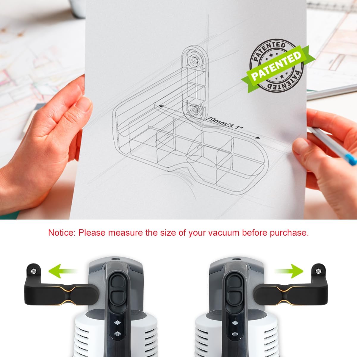 LANMU Wall Mount Holder Compatible with Shark IX141 IZ377H IZ376H IZ462H IZ163H IZ363HT IZ682H Pet Cordless Stick Vacuum, Handheld Vac CH951 and V10 V11 V12 V15 Vacuum Cleaner
