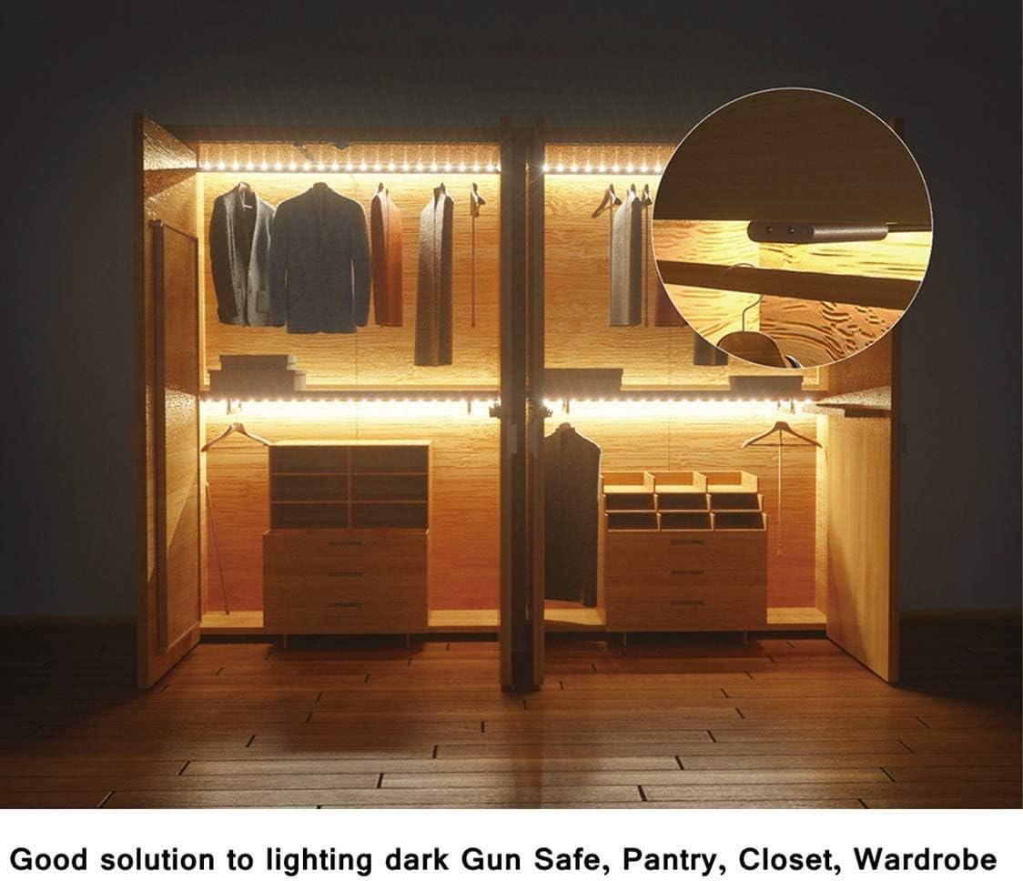 SENSKY Cabinet Lighting Kit Flexible LED Strip Lights Kit with Cabinet Sensor Switch for Gun Safe Cabinet Closet Pantry Wardrobe Lighting (6M)