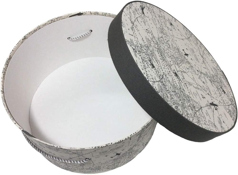 Sarah's Hat Boxes Classic Travel Hat Box – 11" x 5.5" (Dia. x Ht.) Handmade in USA – Odorless Non-Toxic Adhesive, Cording Handle – Premium Storage for Hats & Accessories