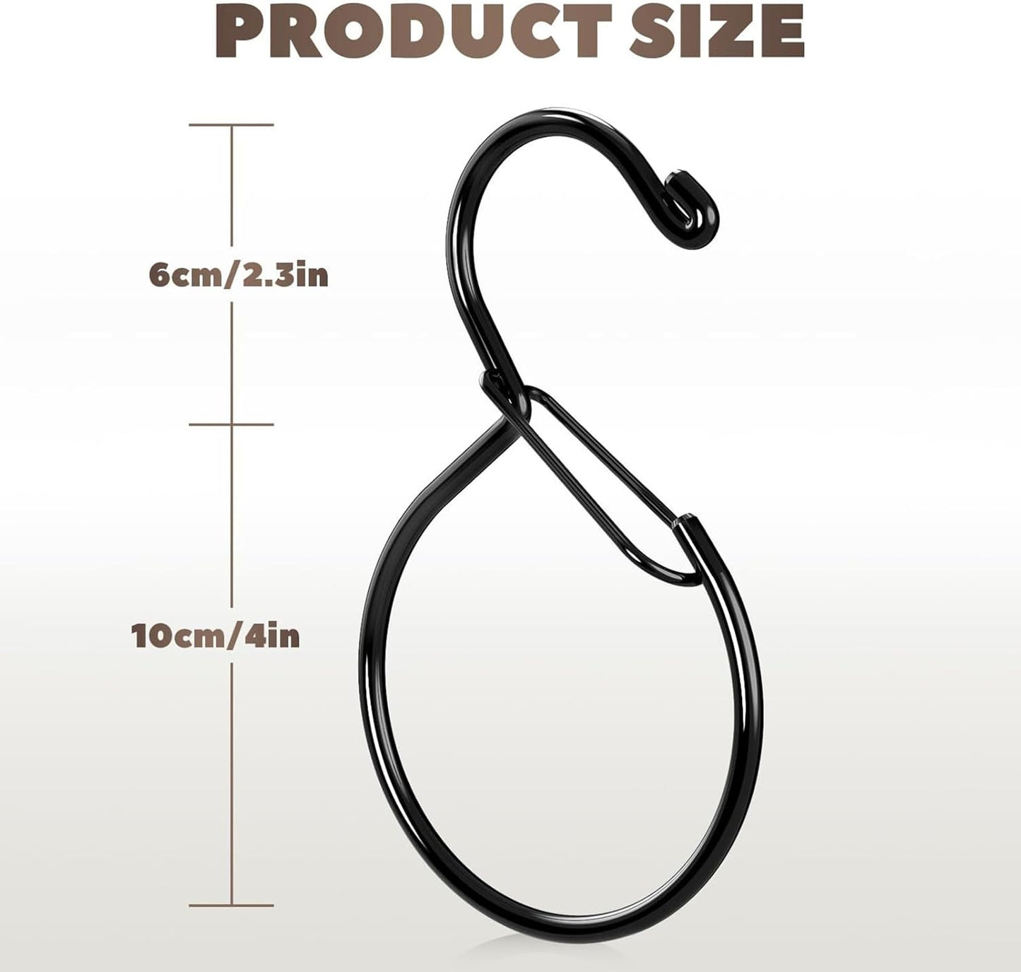 Belt Hanger - S Shaped Metal Organizer, Tie Belt Hook Closet Organization, Maximizes Storage with Sturdy Design, Closet Organizer for Scarves, Belts, Purses, and Accessories