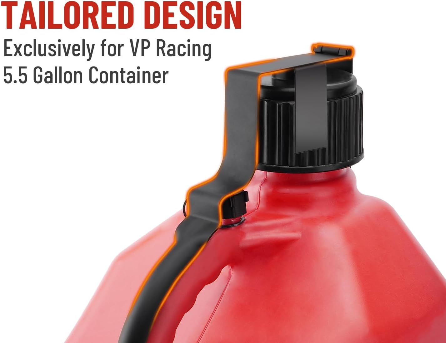 SPARKWHIZ Fuel Jug Container Holder Mount, Gas Can 5 Gallon Holder Rack, Mouting Bracket Compatible with VP Racing Can 5 Gallon (Holder only), 1 Pack