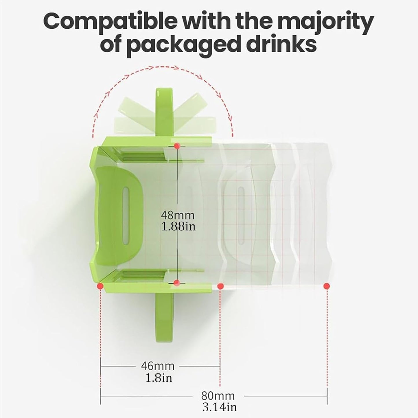 Milk Carton Holder with Handle 8x5cm Reusable Juice Box Holder No Squeeze Adjustable Food Pouch and Milk Box Rack for Kids No Spill