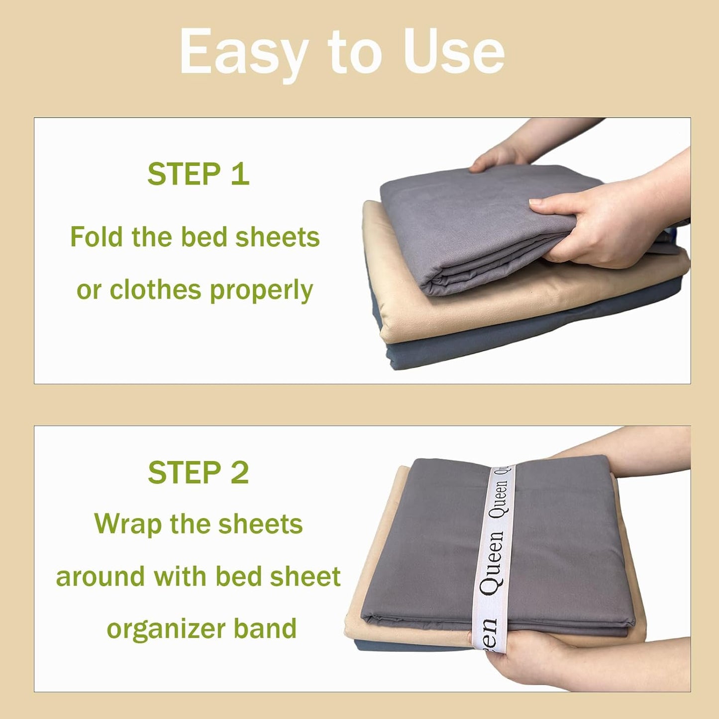 24 Pieces Bed Sheet Organizer Bands, Closet Organization Sheet Straps, Linen Labels Bedding Bands, Elastic Bed Sheet Storage Sheet Keepers （6PcsQueen 6PcsKing 6PcsTwin 6PcsFull）