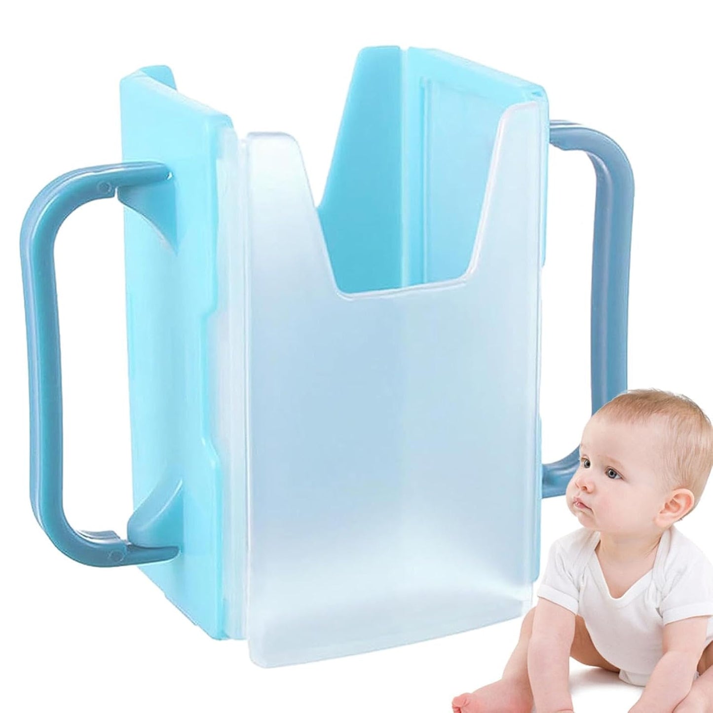 Milk Box Holder - No Squeeze Cup Holder Milk Box, Reusable Juice Bag Holder, Portable Juice Bag Length Adjustable | Juice Bag Holder with Straw Juice, Spill Proof Milk Carton Holder for Home