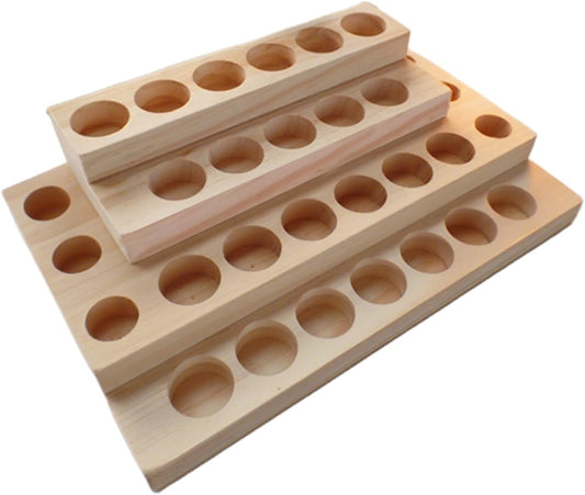 4 Tier Wooden Essential Oil Organizer Essential Oil Holder 30-Bottle Solid Wood Essential Oil Rack Body Oil Display for Essential Oils Stand Tabletop Organizer Storage Rack for 5-20ml Bottles