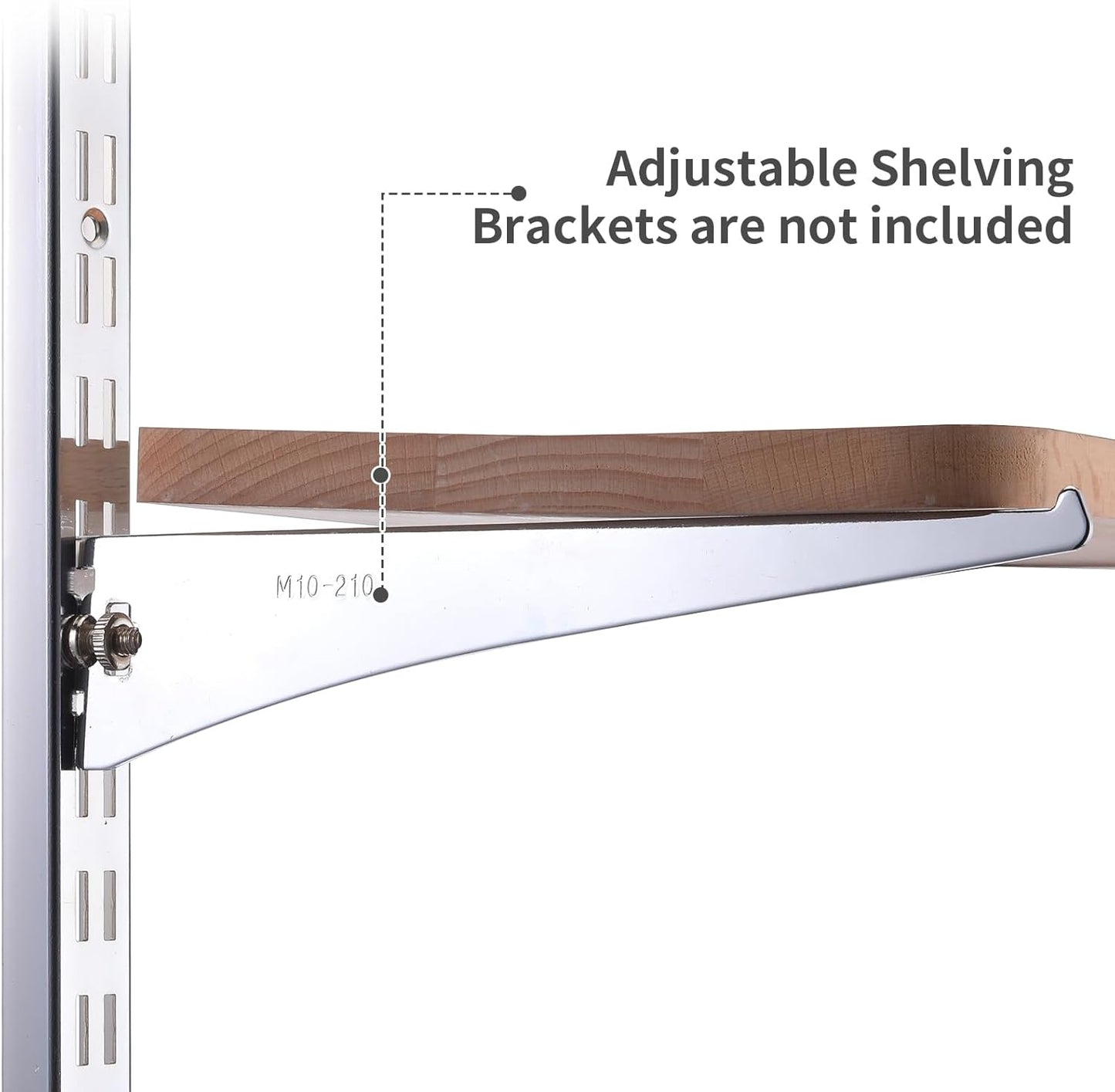 6 Pcs 47.5 Inches Shelf Rails Bracket Track Upright Closet System Hardware Adjustable Wall Standard Shelf Standards for Pantries, Linen Closets, Laundry Rooms, Utility Rooms (Sliver)