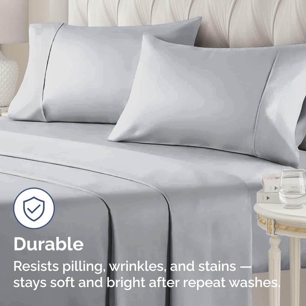 Queen Pillow Cases - 2 Pack - Super Soft Pillowcase Covers - Envelope Enclosure - Hotel Quality Pillow Protectors - Wrinkle Free, Shrink & Stain Resistant - Machine Washable - 20" x 30" (Steel Blue)