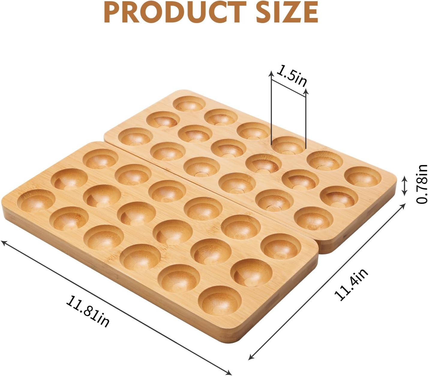 Egg Basket for Chicken Owners Egg Holder Countertop for Parents with Kids Suitable for Kitchen Counter Foldable Wooden Egg Storage Stacks 36 Eggs, Egg Tray Save Counter Space for Display Fresh Eggs