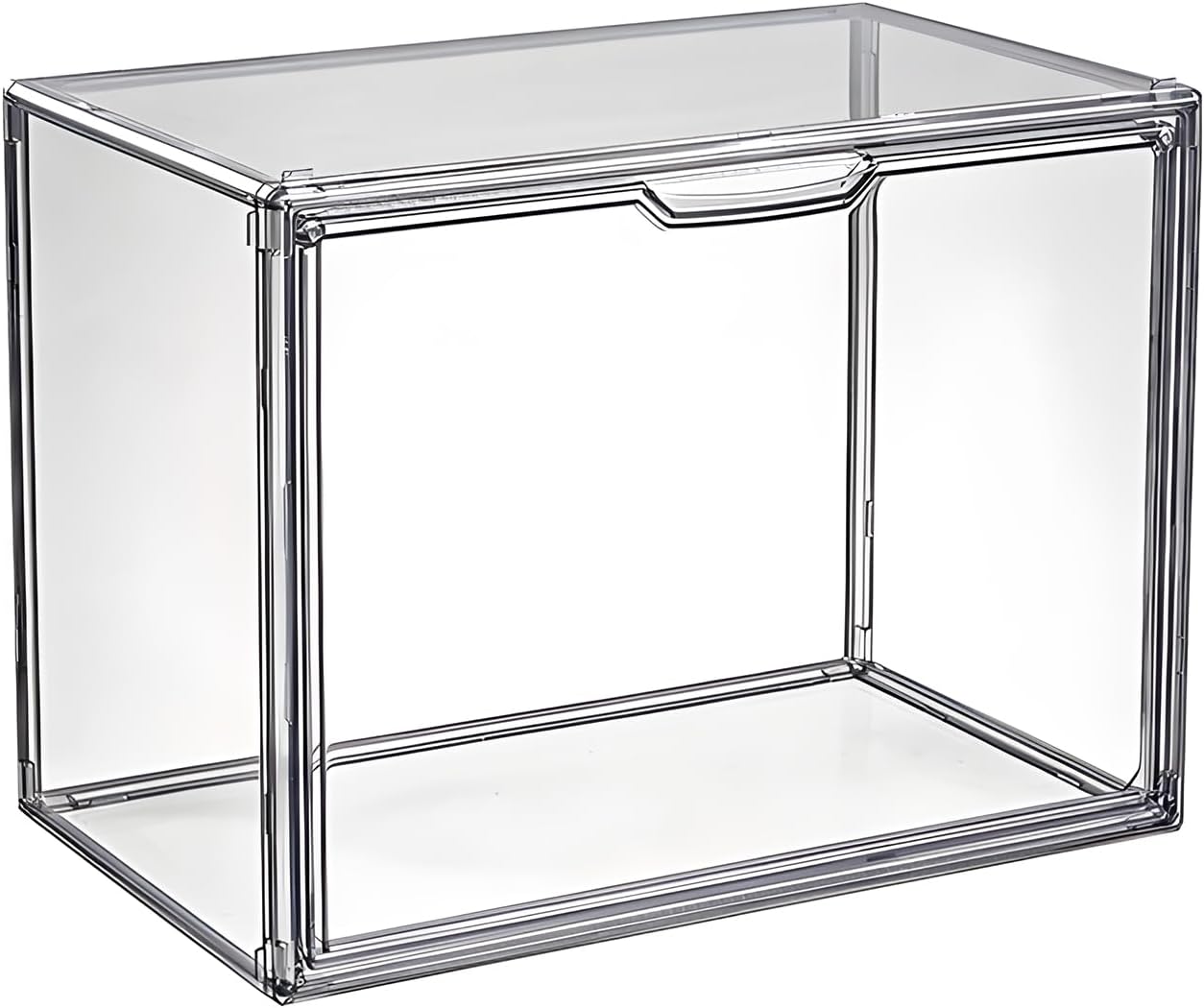 Clear Stackable Plastic Storage Bins with Lids, Large Gray Organizer Containers for Home, Kitchen & Closet Organization