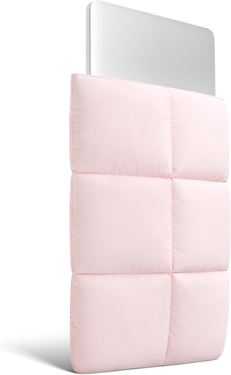 Comfyable Puffy Laptop Sleeve 13 Inch 14 Inch, Quilted Puffer Laptop Carrying Case, Pillow Case Compatible with MacBook Air M4 2025 M3 M2 M1, MacBook Pro M5 M4 Pro/Max, Light Pink