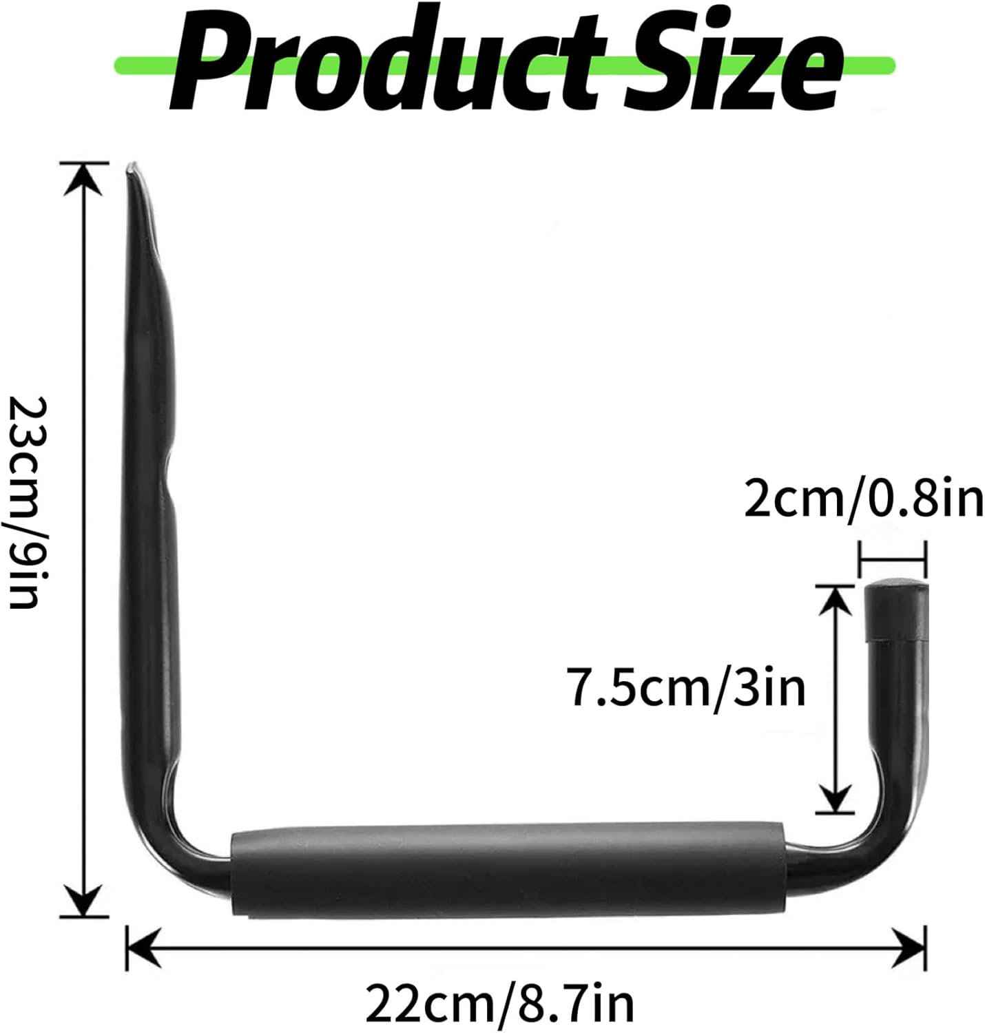 CROISSANT 4Pack Garage Storage Ladder Hook, Suitable for Kayak Hangers for Garage Wall, Heavy Duty Hooks for Hanging 50 lbs