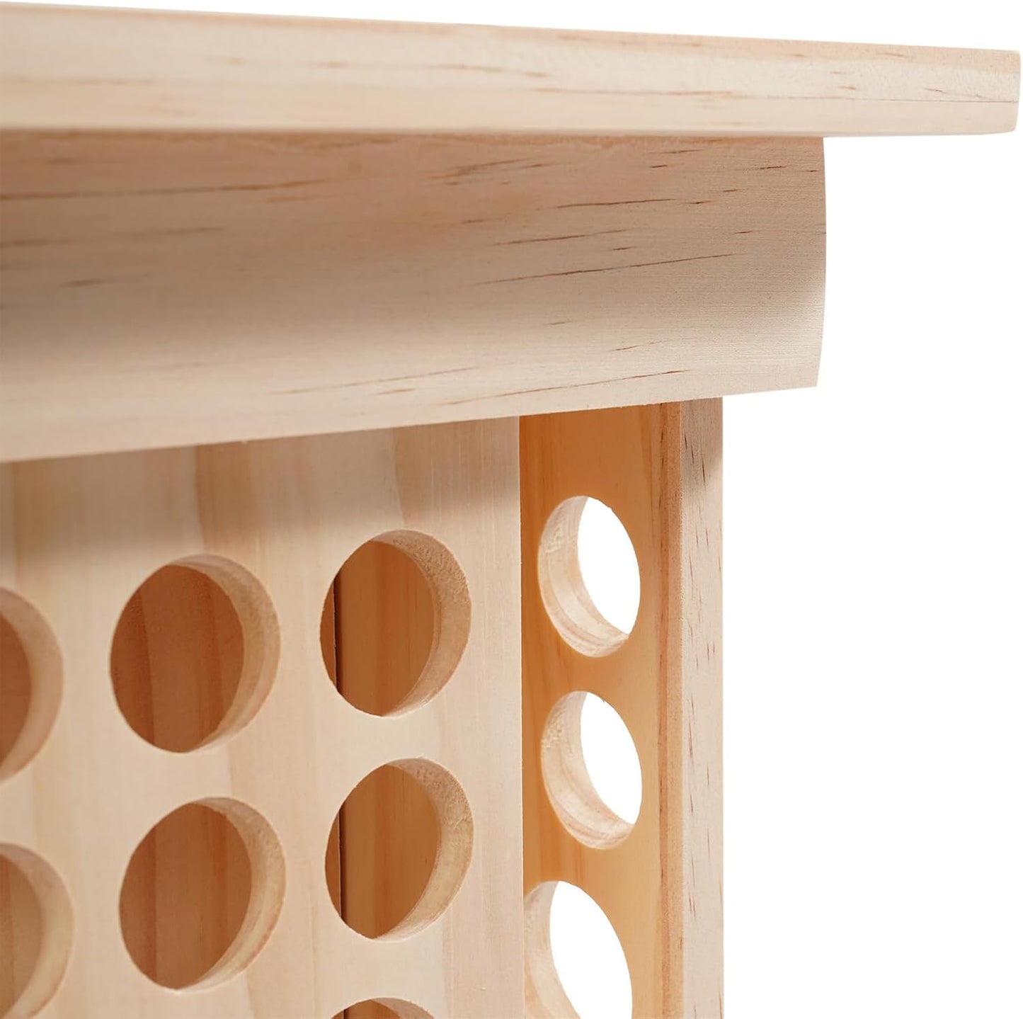 Wooden Essential Oil Bottle Display Rack Rotating Essential Oil Storage Organizer with 125 Holes, Holder Bottles Roller Shelf for Essential Oils, Nail Polish, Fragrance Oils, Cosmetics