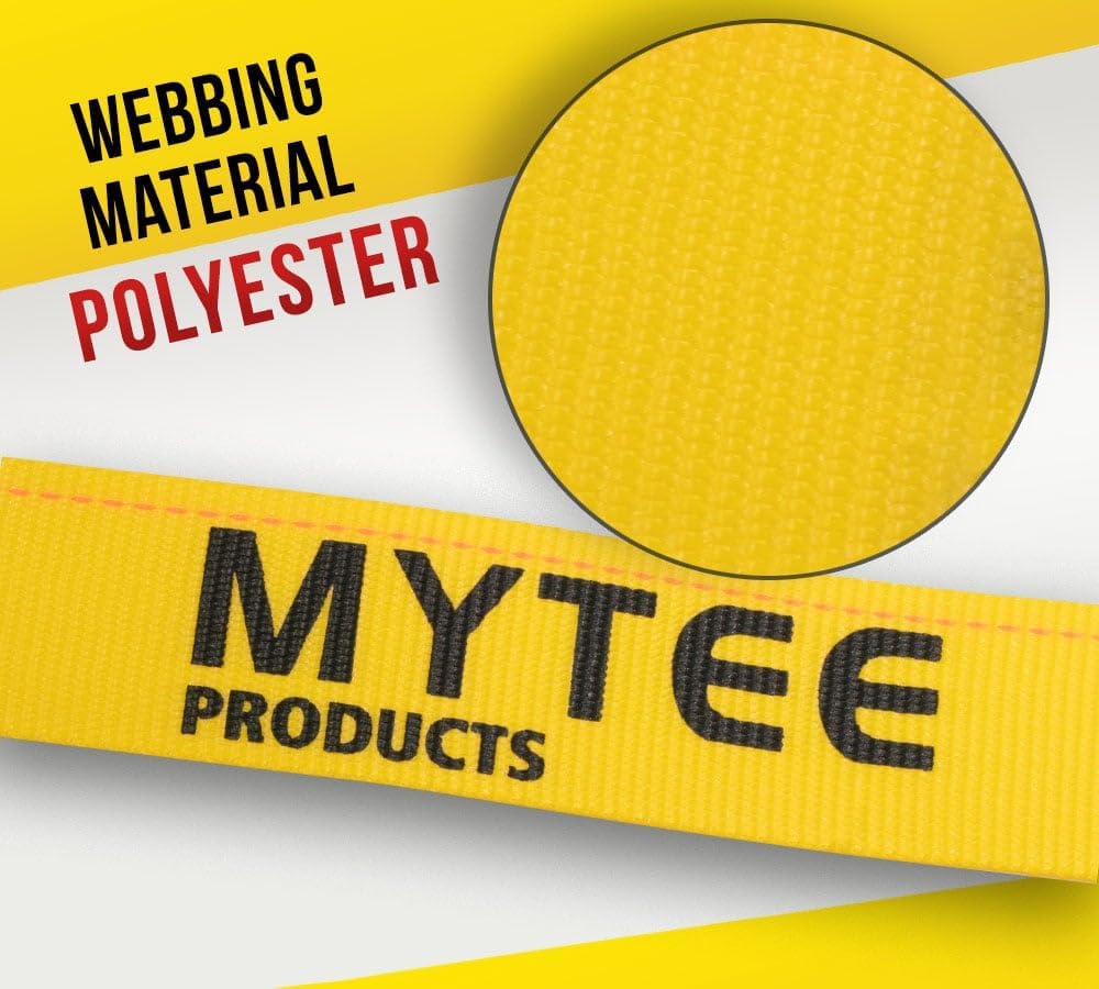 Mytee Products 8 Pack 2"x122.5" Pallet Rack Safety Straps for 10 ft Pallet Bays - 2400 lbs Breaking Strength Rack Safety Straps for Holding Pallets in Place - Warehouse Storage Shelving Accessories