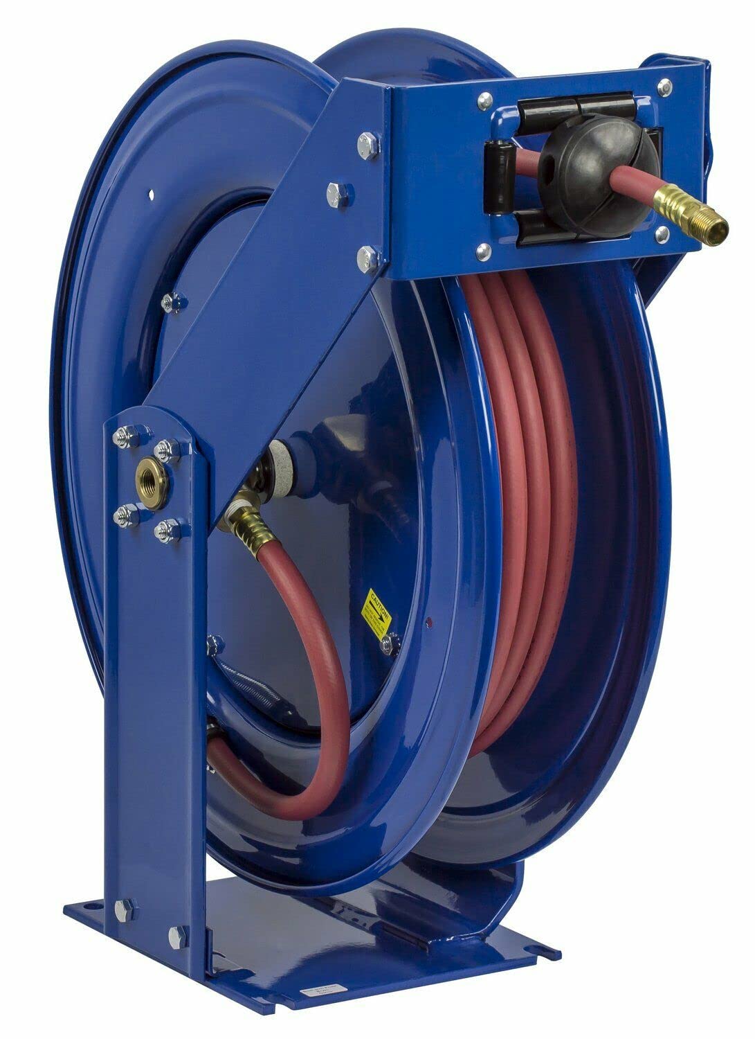 Coxreels TSH-N-3100 Retractable Air, Water or Oil Hose Reel, T-Fuel Series 3/8”x100’, 300PSI-Easy-Maintenance with Brass Swivel & Multi-Position Mount Arm-Heavy-Duty Steel Construction, Made in USA