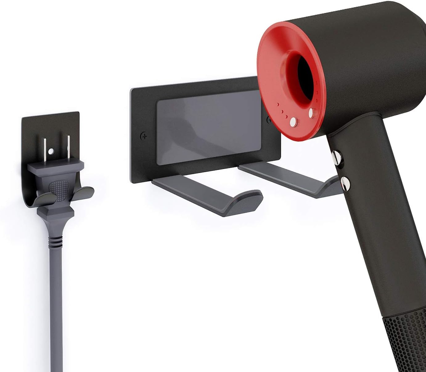 FLE Hair Dryer Holder, Blow Dryer Holder Wall Mounted Fit for Most Hair Dryers