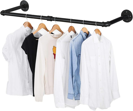 Oroonoko 36inch Industrial Pipe Clothes Rack Wall Mount For Hanging Rod Bar for Laundry Room Up to Max Load 135Lb