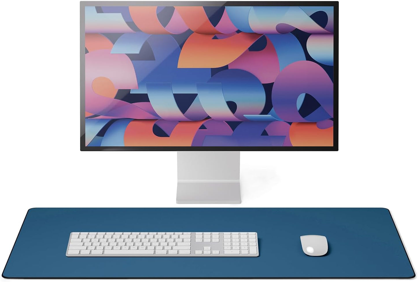 Jotsome Leather Desk Pad Mat, Non-Slip Desk Blotter Pad - Desk Protector for Office, Home, Laptop, and Desktop, Gift for The Holidays or Christmas (Midnight Blue, 34" x 17")