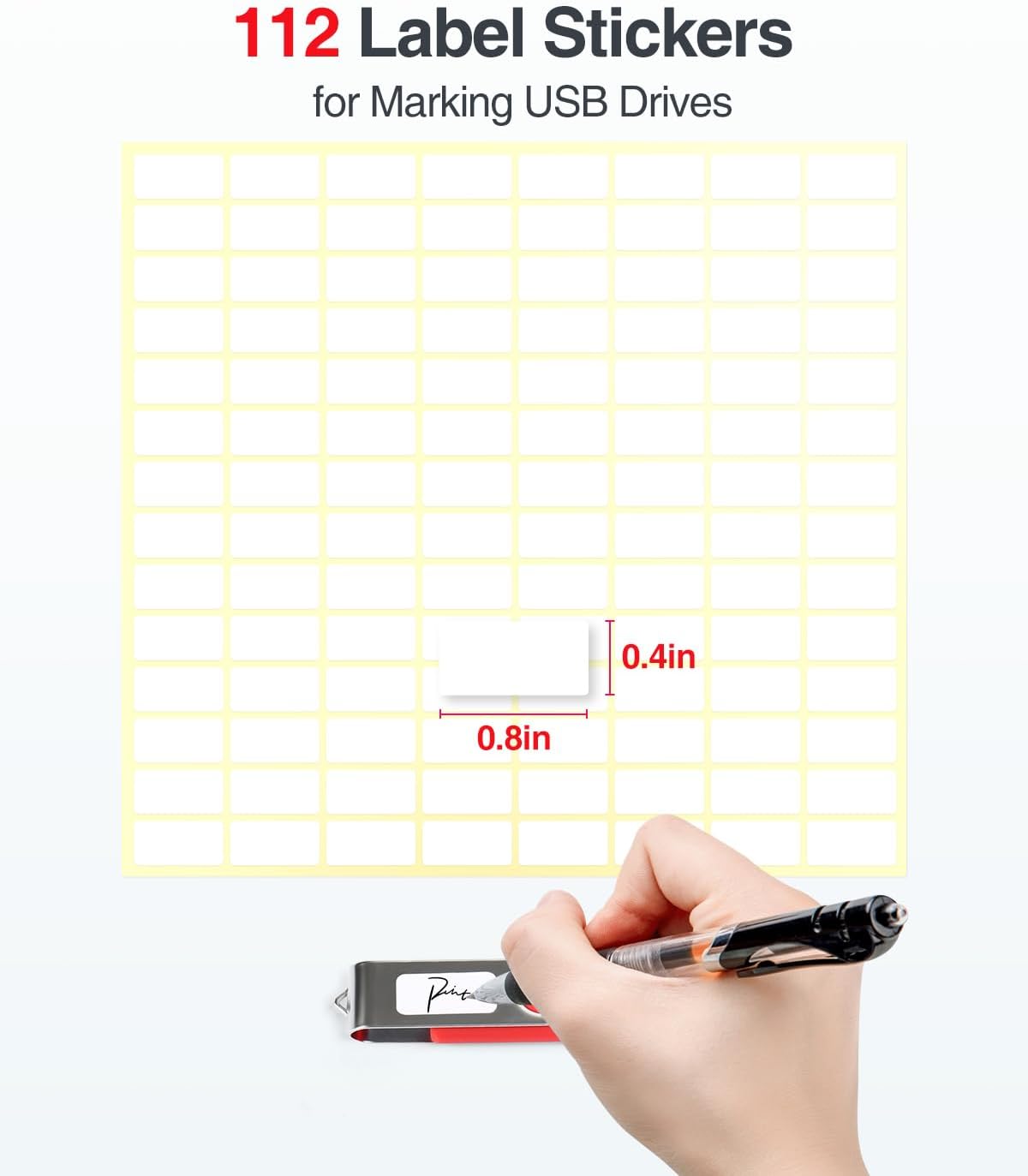 Luxtude Clear Flash Drive Case with Labels, Hard USB Case Organizer, USB Storage Box Holds 58 Drives & 8 SD Cards, Thumb Storage Holder, Flash Drives Holder for Samsung & Sandisk & Memory Stick