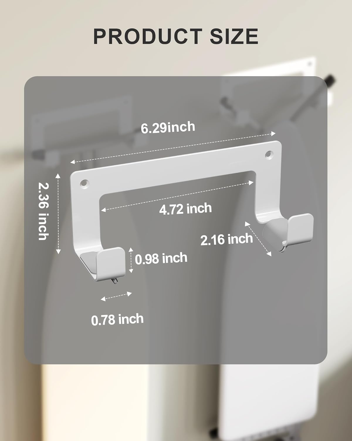 2PC Ironing Board Hanger Wall Mount Stainless Steel, Y T Leg Ironing Board Holder Wall Mount for Laundry Room, Iron Board Hooks for Wall Heavy Duty White