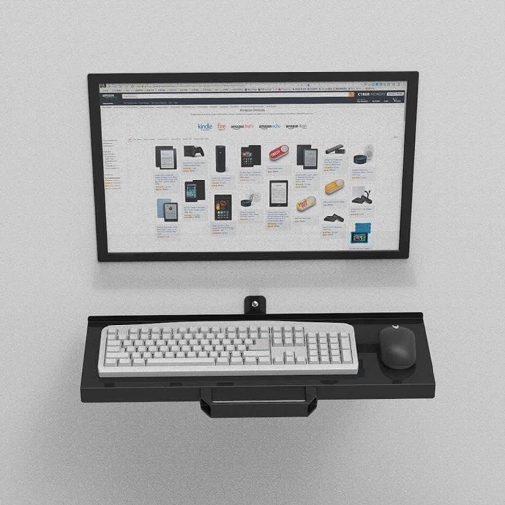 Adjustable Keyboard Tray Under Desk with Ergonomic Mouse Support, Horizontal Rotation and Telescopic Arm Stand for Office Use
