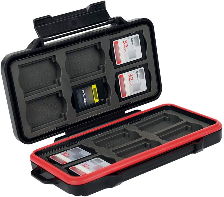 PROfezzion 24 Slots SD Card Holder, Water-Resistant & Anti Shock Designed for SD Card Case, Memory Card Case for 12 SD/SDHC/SDXC Cards Storage &12 CFexpress Type-A for Sony Camera