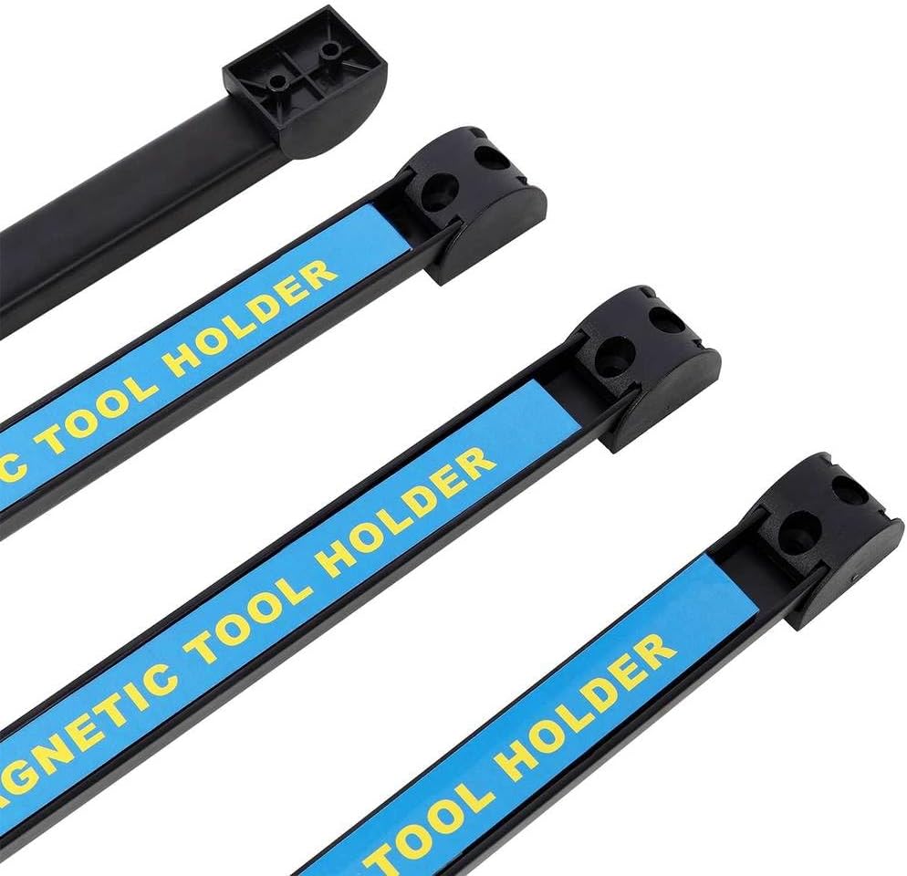 Magnetic Tool Holder 5 Pack, 18" Heavy Duty Magnetic Tool Bar Strip with Mounting Screws, Wall Mounted Metal Tool Organizer Rack for Garage, Workshop, Home, Tool Storage and Organization, Blue