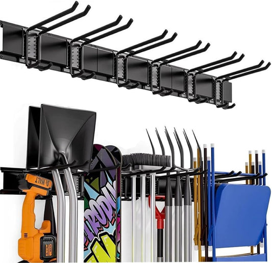 Garage Wall Organizers,Tool Hangers for Garage,Garden Tool Rack Wall Mount,Yard Tool Organizer for Garage,Garage Wall Mount(3 Boards 6 Double Layer Heavy Hooks)