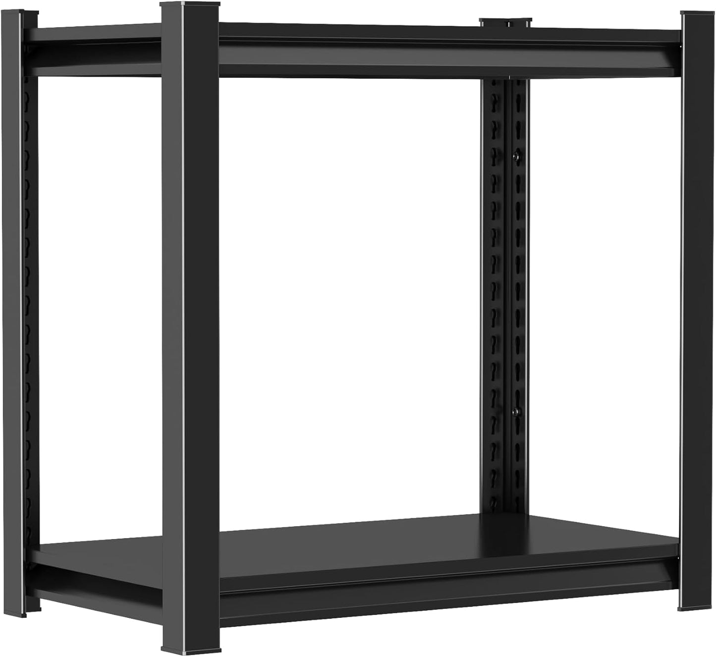 Metal Garage Shelving Unit, Heavy Duty 2-Tier Adjustable Storage Rack,22'' Steel Shelving, 1200 lbs Capacity, Industrial Shelves for Heavy Tools and Equipment, Ideal for Garage, Basement