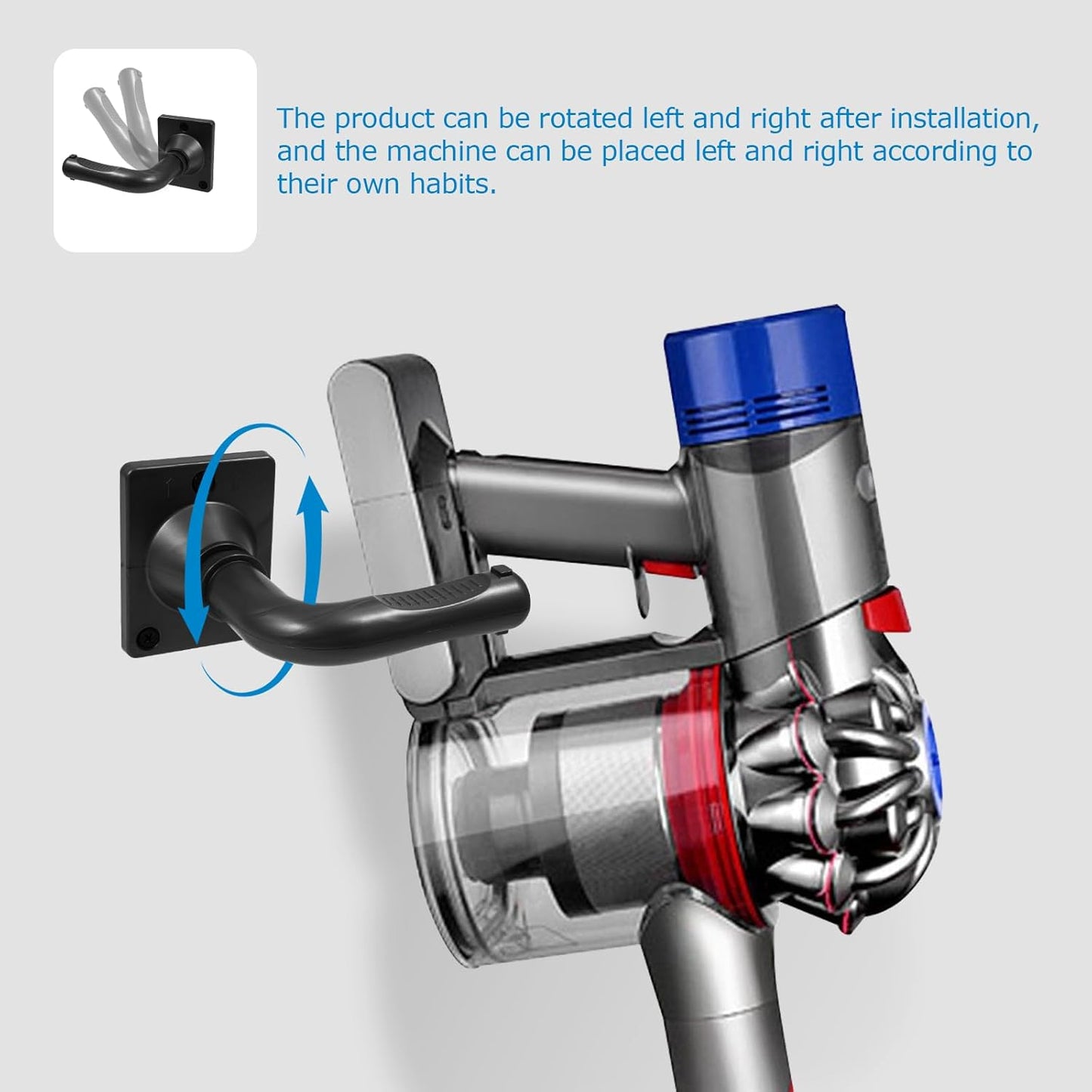 Wall Mount Holder Compatible with Shark Cordless Rod Vacuum IX141 IZ562H IZ682H IZ361H IZ462H IZ163H IZ363HT IZ483H for Dyson V7 V8 V10 V11 V12 Handheld Vacuum Accessories