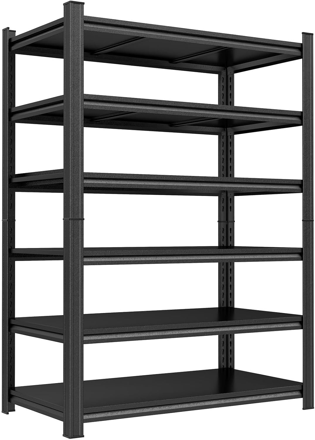 Garage Storage Shelves,5 Tier Shelving Unit, 40 inch Wide, 18” Deep, 78” Tall Organizer Metal Shelf for Basement/Laundry/Pantry Heavy Duty, Adjustable,Easy to Install (6Tier-39.4"Wx17.7"D"dx77.2"h)
