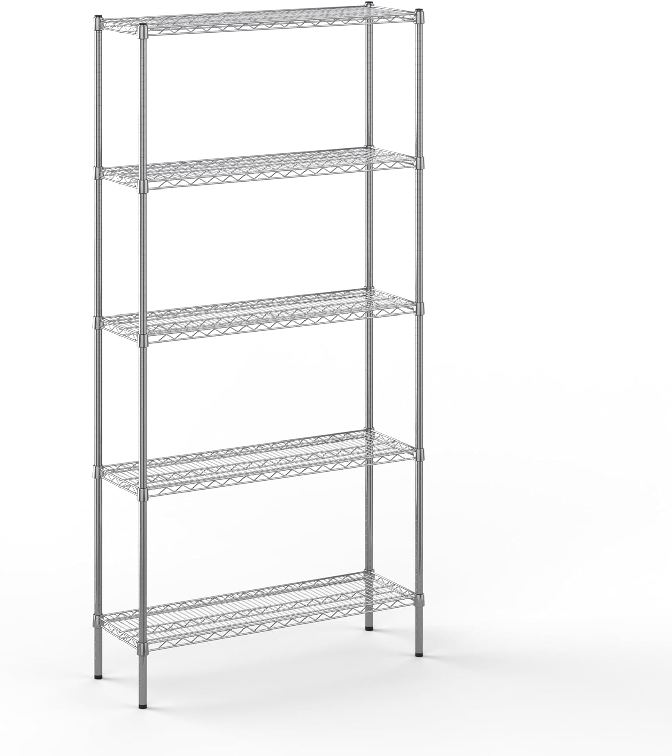 14" Deep x 42" Wide x 86" Height Wire Shelving Kit | 5-Tier | NSF Commercial Storage Rack Unit