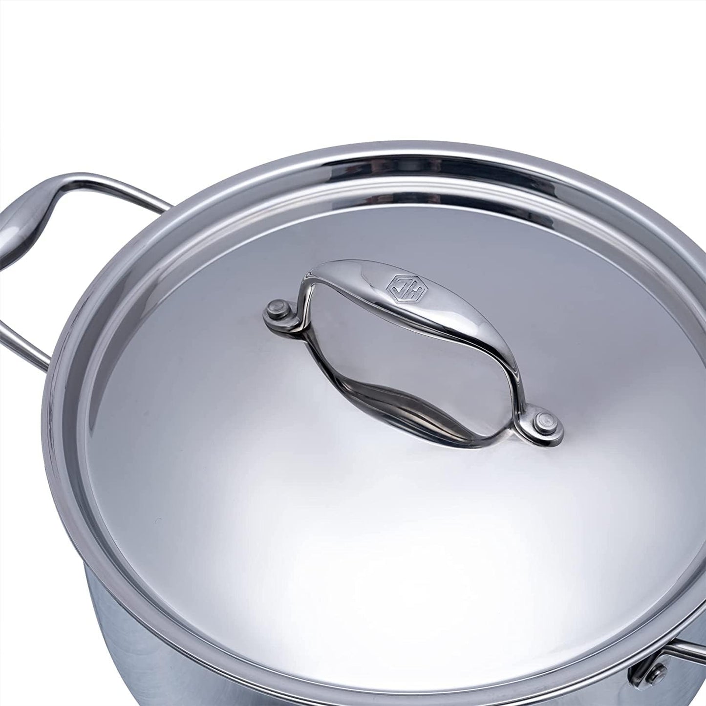 HexClad Hybrid Nonstick 5-Quart Dutch Oven with Stainless Steel Lid, Stay-Cool Handles, Dishwasher-Friendly, Oven-Safe Up to 900°F, Induction Ready, Compatible with All Cooktops