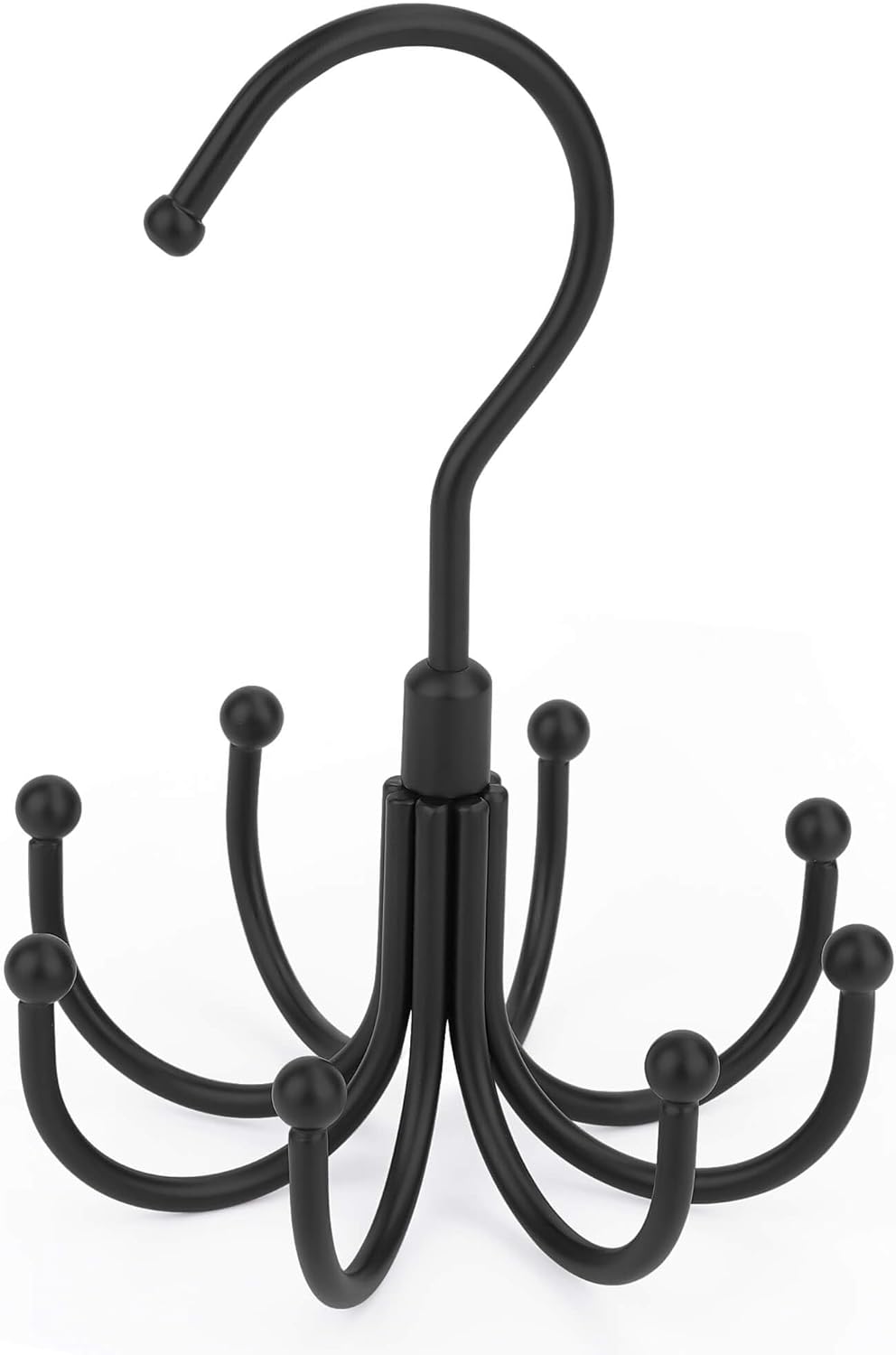 Belt Hanger, Space Saving Belt Organizer for Closet, Max 24 Storage Capacity, Rotating Belt Rack Closet Organizers and Storage for Hanging Belt, Ties, Black
