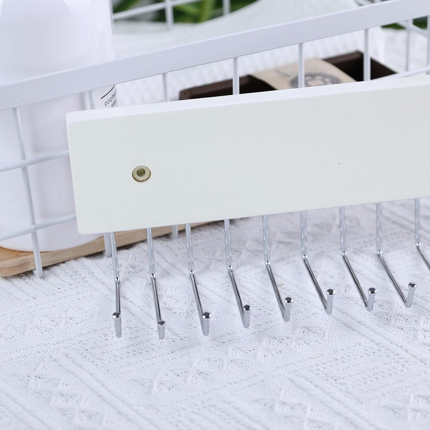 Tie Rack Wall Mounted, 180 Degree Rotating Tie Hanger Belt Holder Organizer Max 20 Storage for Purse, Scarves, Tank Top, Hats, Medals