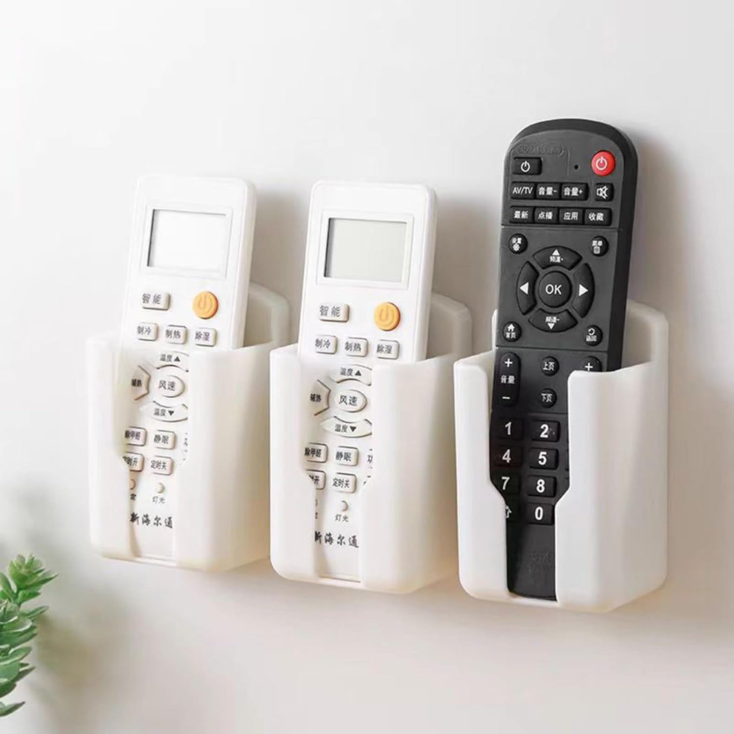 6pcs Remote Control Organizer Wall Adhesive Pen Holder for Home Office School Opening Design Easy Manipulate Clicker