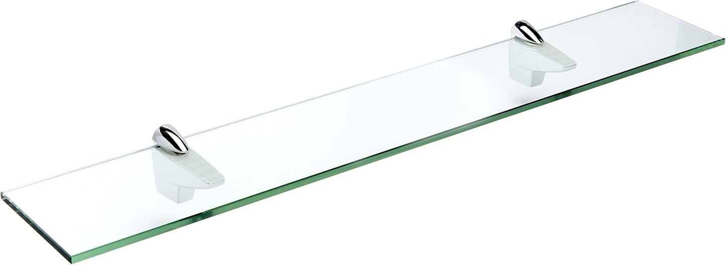 Spancraft Glass F-4.75x27-Chrome Falcon Glass Shelf, Chrome, 4.75" x 27"