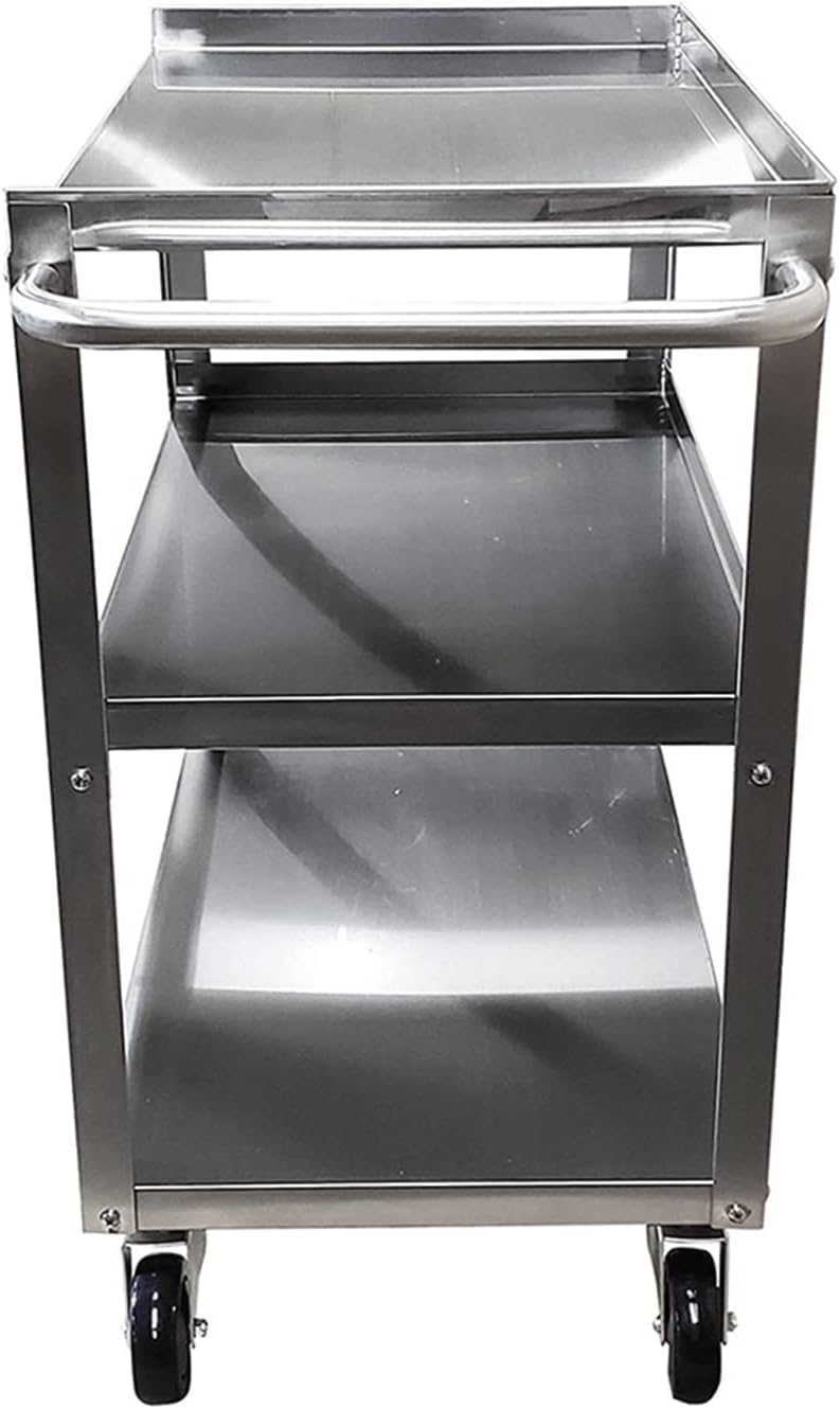 15 in. Wide X 24 in. Long X 33 in High | 3 Shelf Metal Utility Cart on Wheels with Handle