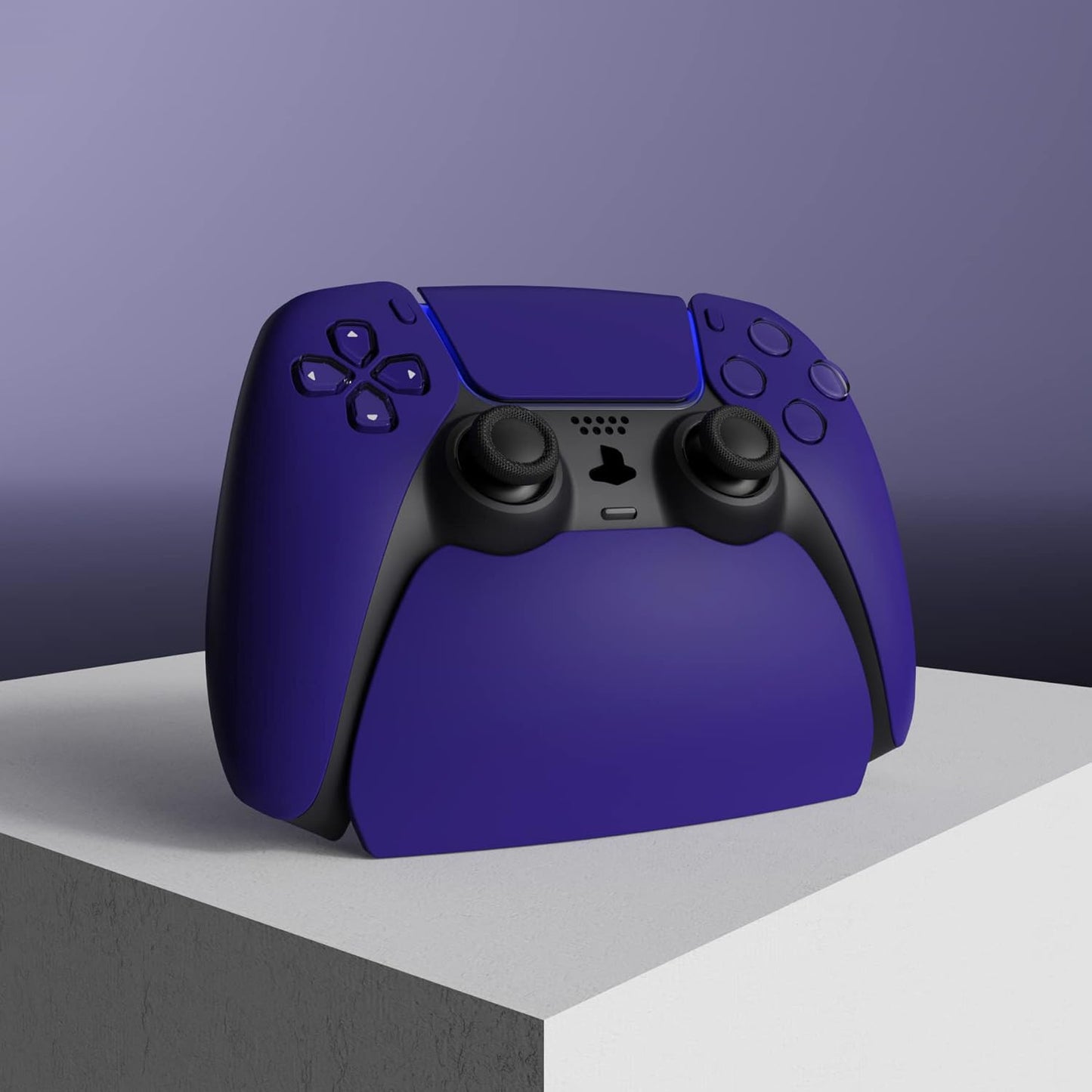 PlayVital Controller Display Stand for ps5, Gamepad Accessories Desk Holder for ps5 Controller with Rubber Pads - Galactic Purple