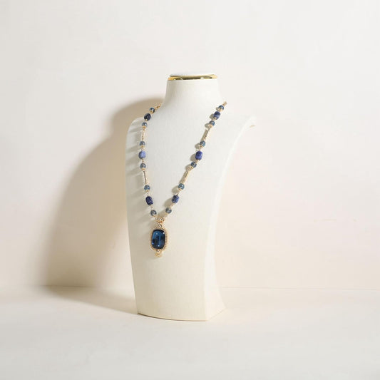 velvet necklace display stand, necklace display holder for selling, bust jewelry display, necklace mannequin display stand【Cream-Large】