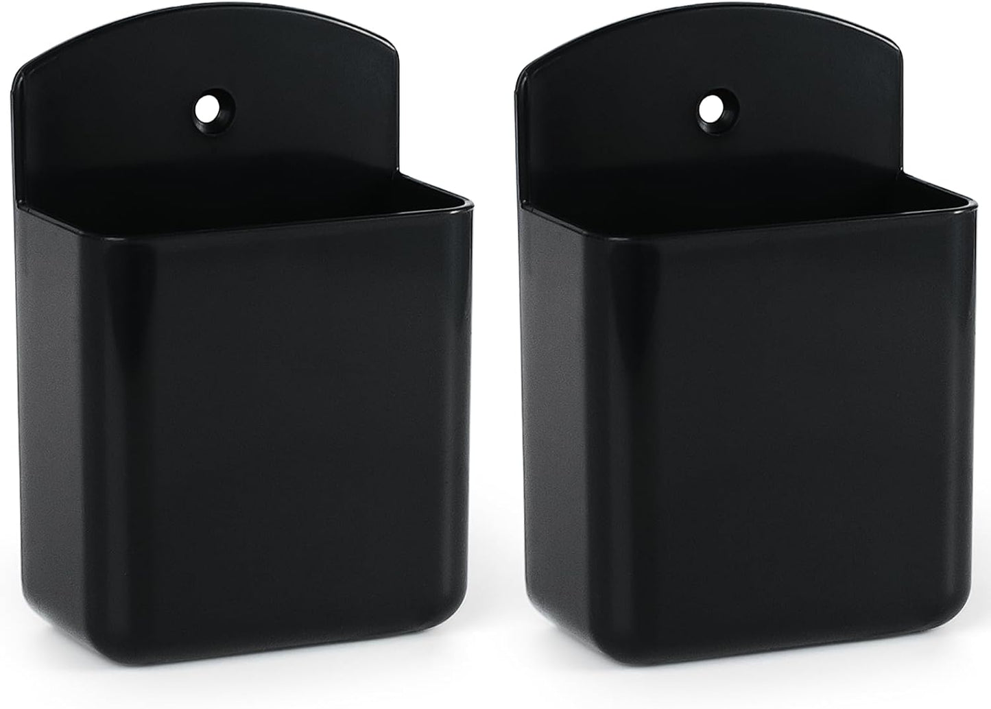 2 Pcs Remote Control Holder Wall Mount, TV Controller Holder, Self Adhesive Remote Holder, Wall Pen Holder Storage Accessories for Home Office School(Black)
