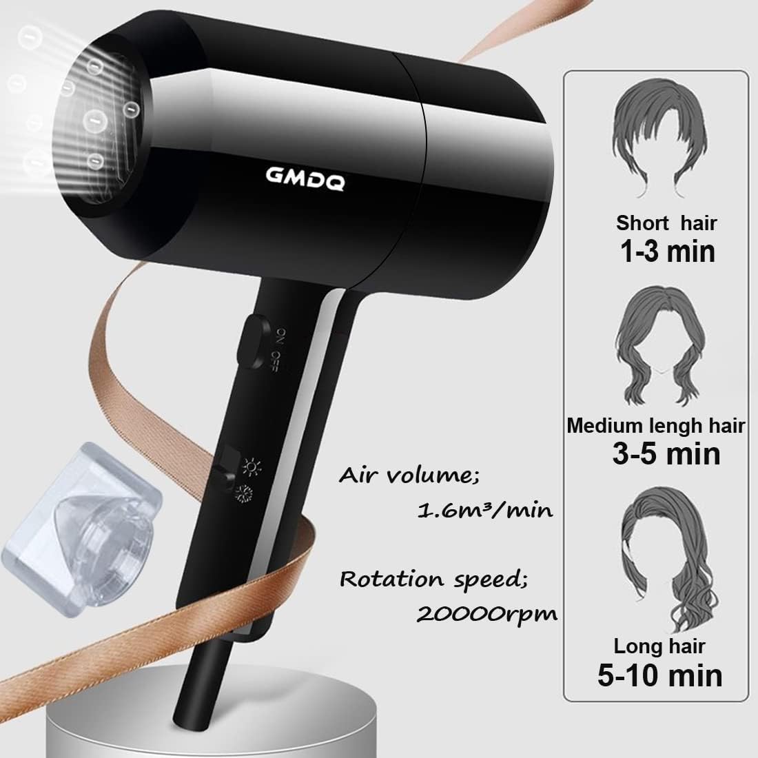 Hotel Wall Mounted Hair Dryer for Bathroom,Restroom Professional Blow Dryer,with Stand Rack,Specialised Motor for Salon,Fast Drying - Gifts【Massage Comb,Screws+ Adhesive】 110V