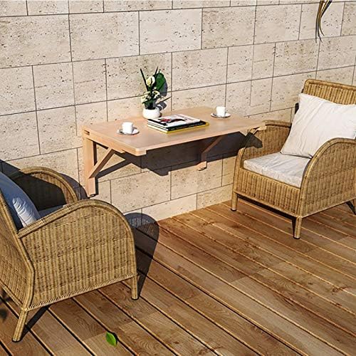 MM MELISEN Wood Folding Desk - Natural 29.5x19.6 Inch Wall Mount Fold-Down Table for Small Spaces. Perfect as a Kitchen prep spot, Craft Station, or Bedroom Desk. Easy Install, Sturdy, Folds Away