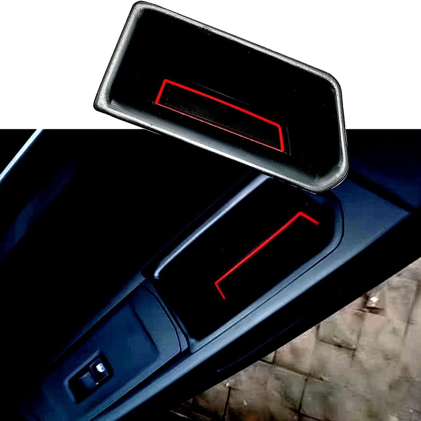 Door Grab Handle Storage Box Organizer Tray Accessories fit for VW Atlas and Cross Sport 2018 2019 2020 2021 2022 2023 (Not fit for 2024) (Handle Organizer)