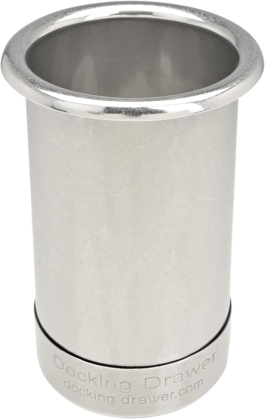 Docking Drawer 3" Stainless Steel Canister for Hot Tools, Capped Design, Safely Stow Styling Tools