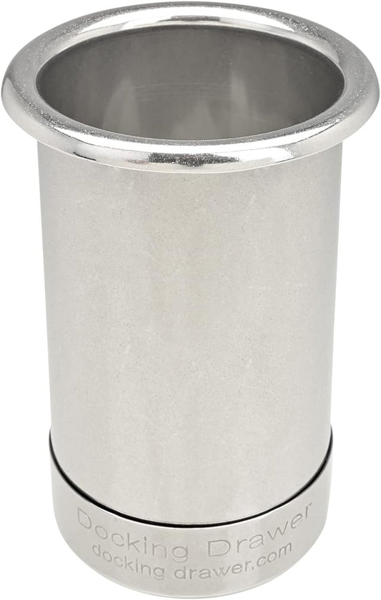 Docking Drawer 3" Stainless Steel Canister for Hot Tools, Capped Design, Safely Stow Styling Tools