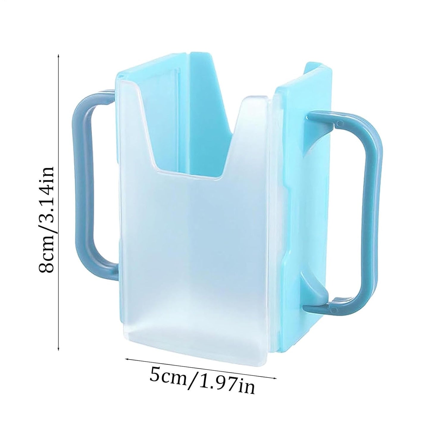 Milk Carton Holder with Handle 8x5cm Reusable Juice Box Holder No Squeeze Adjustable Food Pouch and Milk Box Rack for Kids No Spill