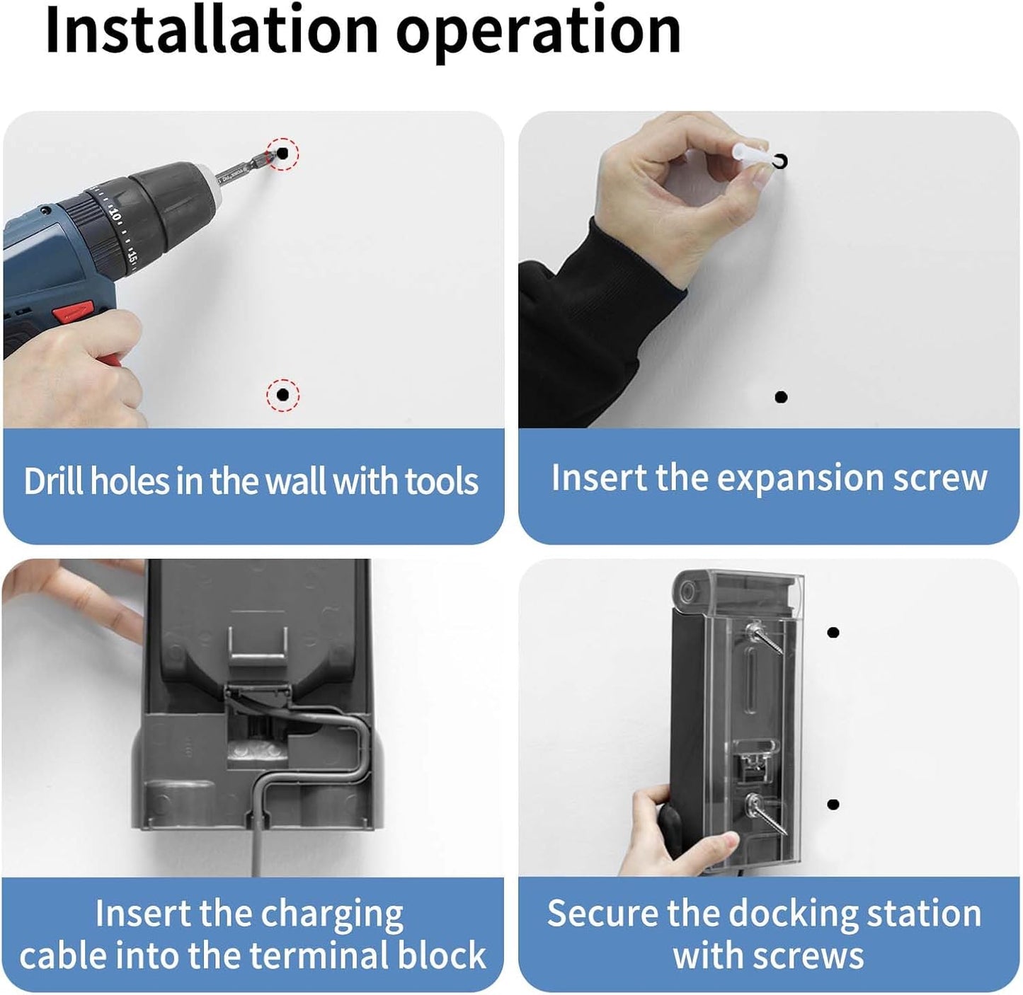 keluke Wall Mounted Docking Station Bracket for V10 Cordless Vacuum Cleaners | Compatible with Part No. 969042-01 | Not Compatible with Dyson V11