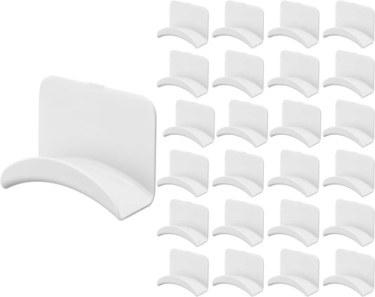 Headphone Wall Hangers Adhesive Gaming Headset Holder Hooks for Wall Mount Strong Universal Stand Hooks for Most Headphone Controller, Hat, Baseball Caps, Door, Closet(White,12 Pcs)